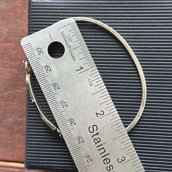 Vintage Handmade Silver(?) Mother Of Pearl Inlay Bangle - Picture 8 of 8